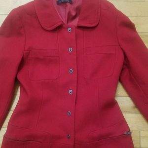 Elie Tahari Red Wool Coat